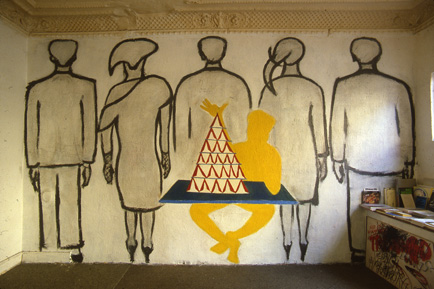 Michael Bauch, Wandbild, Buch Handlung Welt