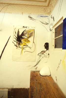 Hella Berent, Wandmalerei, Buch Handlung Welt, Hamburg