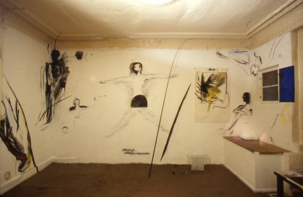 Hella Berent, Wandmalerei, Buch Handlung Welt, Hamburg