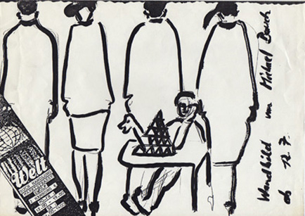 Michael Bauch, Wandbild, Buch Handlung Welt