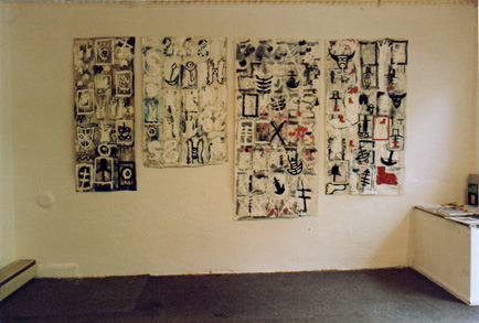 Uta Elliesen, Buch Handlung Welt, Wandarbeit, Zeichnungen