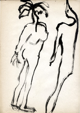 Kunst, Konzeptkunst, Papier, Tempera, Malerei, Paar