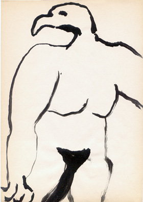 Kunst, Konzeptkunst, Vogel, Papier, Tempera, Malerei, Sex