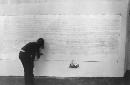 Hilka Nordhausen, Konzeptkunst, Zeichnung, Zeit, Untersuchungen zum Zeichenvorga