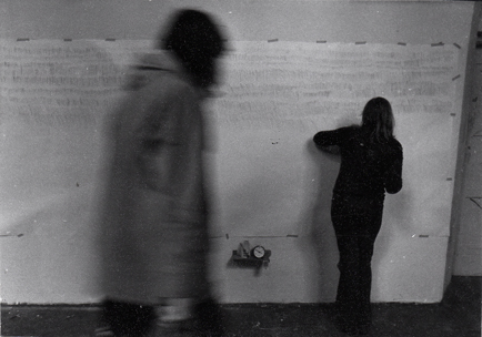 Hilka Nordhausen, Konzeptkunst, Zeichnung, Zeit, Untersuchungen zum Zeichenvorga