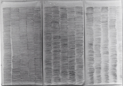 Hilka Nordhausen, Konzeptkunst, Zeichnung, Zeit, Untersuchungen zum Zeichenvorga