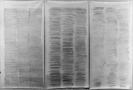 Hilka Nordhausen, Konzeptkunst, Zeichnung, Zeit, Untersuchungen zum Zeichenvorga