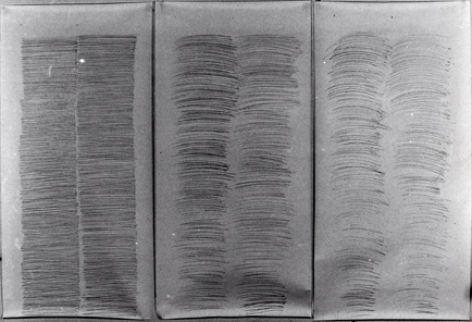 Hilka Nordhausen, Konzeptkunst, Zeichnung, Zeit, Untersuchungen zum Zeichenvorga