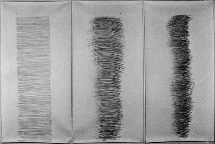 Hilka Nordhausen, Konzeptkunst, Zeichnung, Zeit, Untersuchungen zum Zeichenvorga