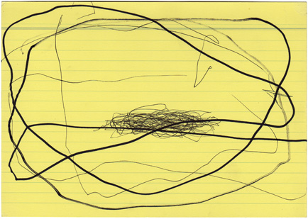 Hilka Nordhausen, Kunst, Karteikarte, Zeichnung