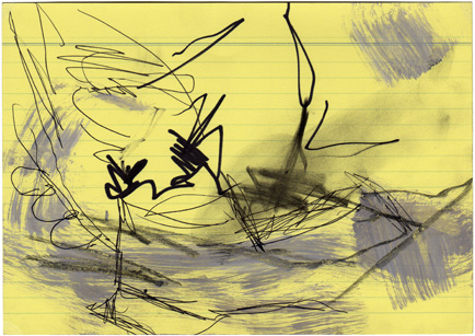 Hilka Nordhausen, Kunst, Karteikarte, Zeichnung