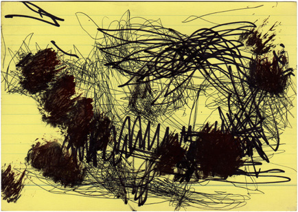 Hilka Nordhausen, Kunst, Karteikarte, Zeichnung