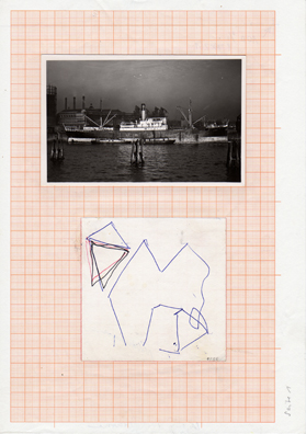 Hilka Nordhausen, Zeichnung, Bierdeckel, Milimeterpapier, Quasar