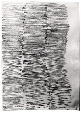 Hilka Nordhausen, Konzeptkunst, Untersuchungen zum Zeichenvorgang