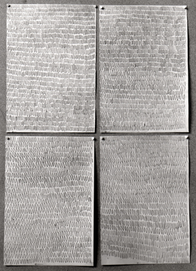 Kunst, Konzeptkunst, Zeichnung, Zeit, Untersuchungen zum Zeichenvorgang