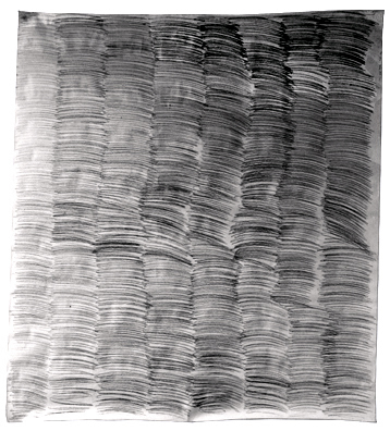 Hilka Nordhausen, Konzeptkunst, Untersuchungen zum Zeichenvorgang