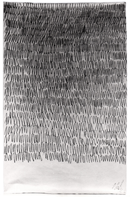 Hilka Nordhausen, Konzeptkunst, Untersuchungen zum Zeichenvorgang