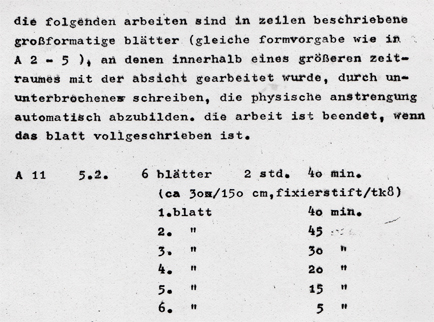 Kunst, Konzeptkunst, Zeichnung, Zeit, Untersuchungen zum Zeichenvorgang