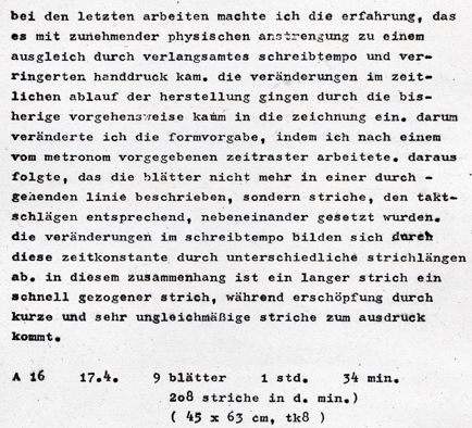 Kunst, Konzeptkunst, Zeichnung, Zeit, Untersuchungen zum Zeichenvorgang