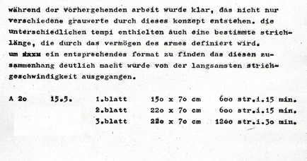 Hilka Nordhausen, Konzeptkunst, Untersuchungen zum Zeichenvorgang