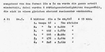 Kunst, Konzeptkunst, Zeichnung, Zeit, Untersuchungen zum Zeichenvorgang