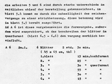 Hilka Nordhausen, Konzeptkunst, Zeichnung, Zeit, Untersuchungen zum Zeichenvorga